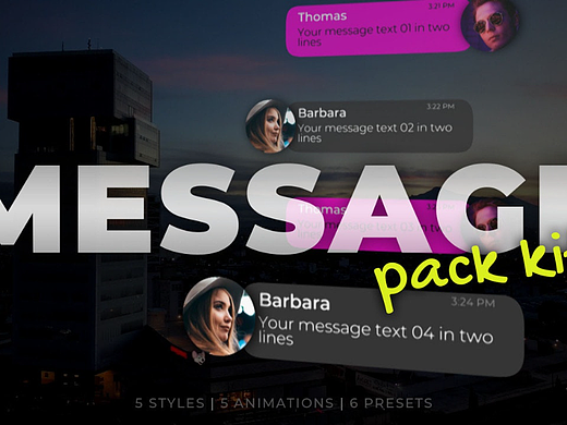 PR模板 | 创意动态动画霓虹灯液体消息包套件标题介绍