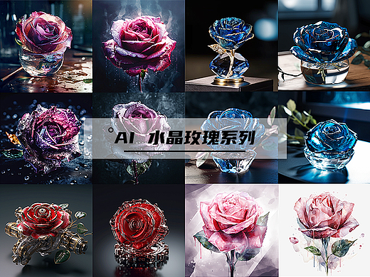 AI生成的玫瑰系列合集
