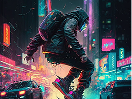 赛博朋克原画系列插画设计