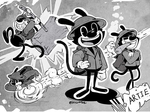 Tom N Artie 人設(shè)（個(gè)人主頁-ZNjY2MDI4MjA=） - 單幅漫畫 - 站酷設(shè)計(jì)師skysunnymq原創(chuàng)素材 - 站酷ZCOOL