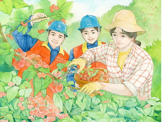 国家电网24节气插画（夏）