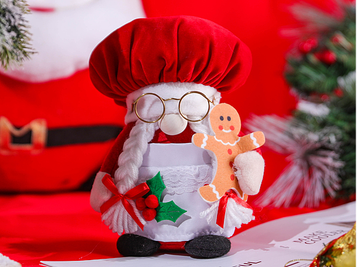 圣诞款鲁道夫公仔侏儒娃娃