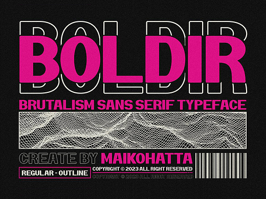 复古潮流时尚粗体字潮牌海报封面标题无衬线英文字体