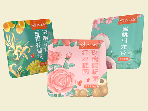 忆江南花茶包装设计