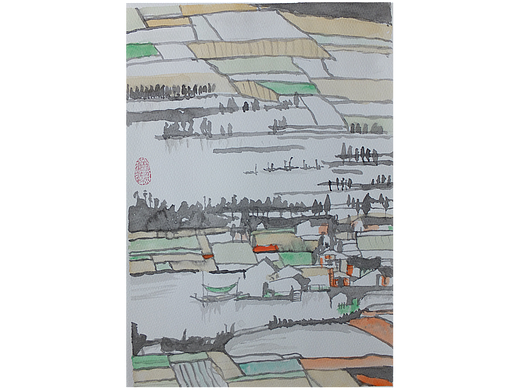 農(nóng)忙季節(jié)耕種勤（個人主頁-ZNjU2MjAwODg=） - 繪畫 - 站酷設(shè)計師奇行qixing原創(chuàng)素材 - 站酷ZCOOL