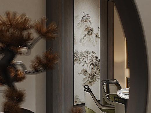 近期渲染-茶叶店 