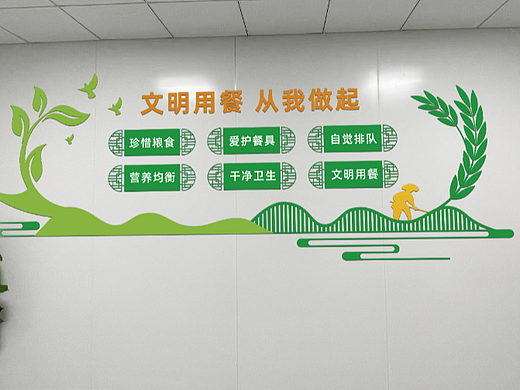 物业食堂文化墙