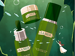 護膚品插畫海報
