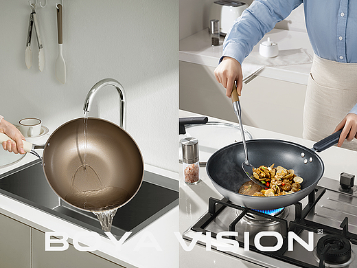 厨具摄影 ｜美菱 不锈钢炒锅 X BOYA视觉