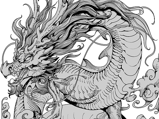 舊畫新改《龍》（個人主頁-ZNjU2NDM5MjA=） - 游戲原畫 - 站酷設計師Snail91原創(chuàng)素材 - 站酷ZCOOL