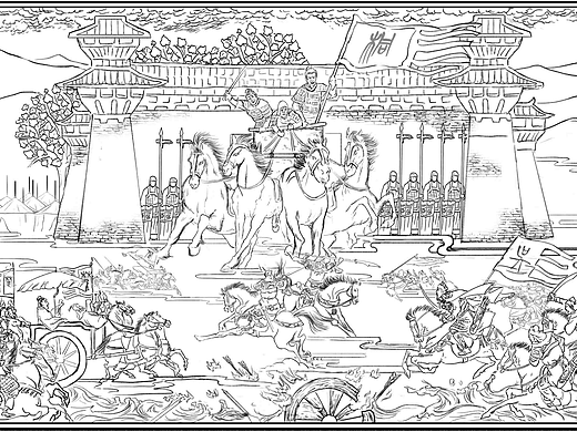 浮雕-博物馆主浮雕《桐国春秋》