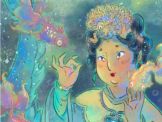 原创插画|HELLO之龙女的教学课堂