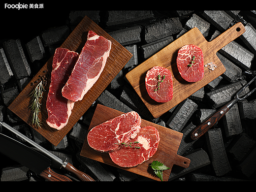 生鲜摄影| 甘宝食品 牛排肥牛肥羊上脑西冷后胸眼肉