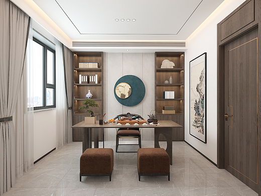 暖色系现代简约风