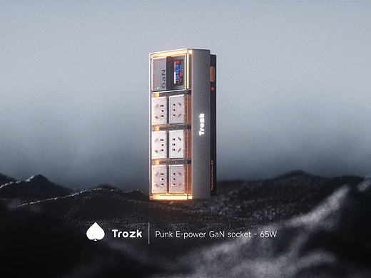 TROZK® PUNK E-POWER | 硬盒65透明款氮化镓插座
