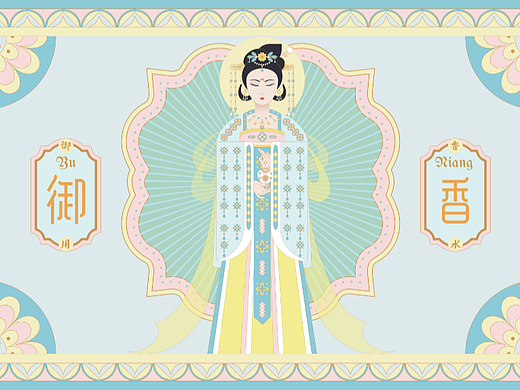 轻奢复古国潮插画包装