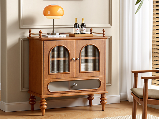 [产品渲染、场景渲染]樱桃木边柜