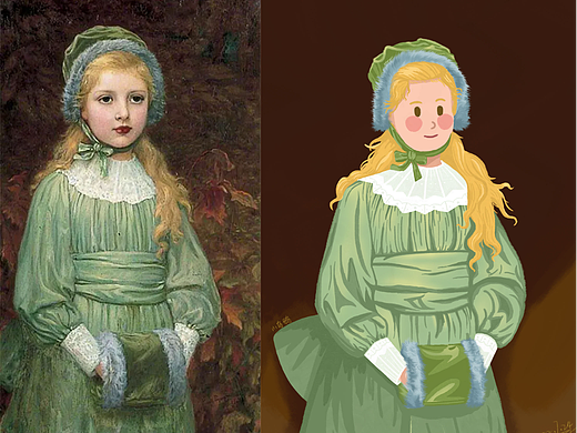 国外名画改编Q版画