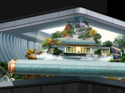 武汉城建明镜台古风裸眼3D宣传片概念手绘插画分镜设计