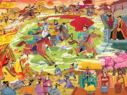 名著拼图插画（已商用）