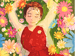 彩色雏菊