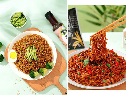荞麦面|美食摄影|电商产品摄影|葱油拌面×郑州密斯杨