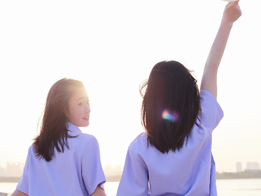 姐妹沙滩人像摄影|日落尤其温柔
