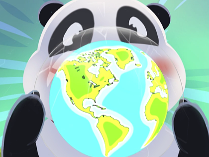 熊猫水晶球-手绘动画