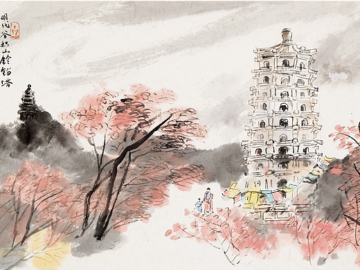 北京古塔子木画