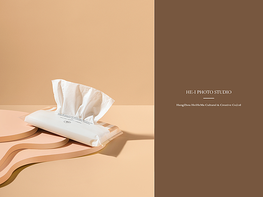 产品摄影「居家清洁 敏感肌抽纸」黑和马