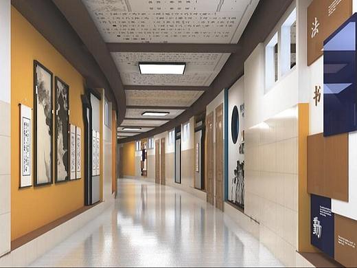 郑州学校走廊空间设计-展示学校特色教育