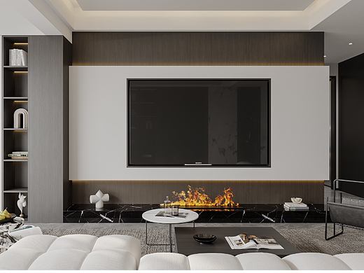 绘感视觉设计——现代黑白极简风格叠墅设计案例