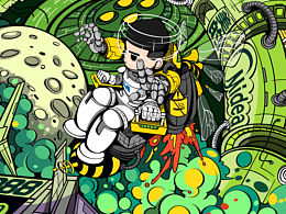 美的集团商业体停车场墙绘设计