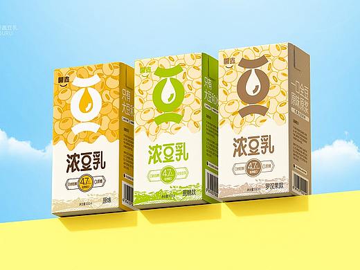 開鑫浓豆乳包装设计—豆乳包装设计0糖0脂代餐饮品设计