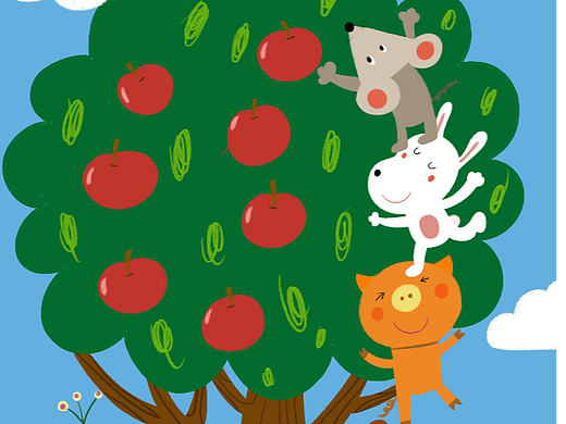 摘苹果（个人主页-ZNjI2MzQ5Mjg=） - 儿童插画 - 站酷设计师憨子梅原创素材 - 站酷ZCOOL