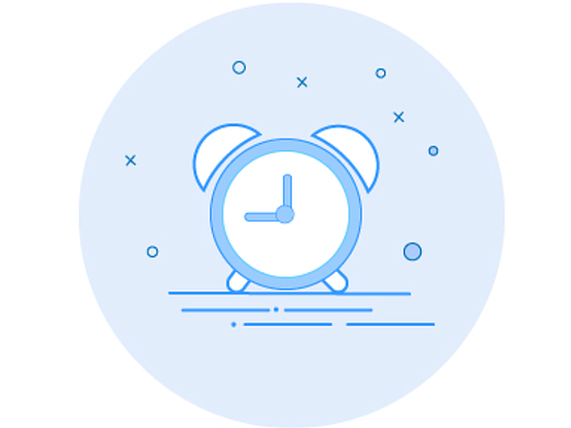 闹钟扁平矢量图