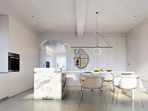 现代极简纯白客餐厅（个人主页-ZNjAxMzY2NzY=） - 家装设计 - 站酷设计师崔晓月原创素材 - 站酷ZCOOL