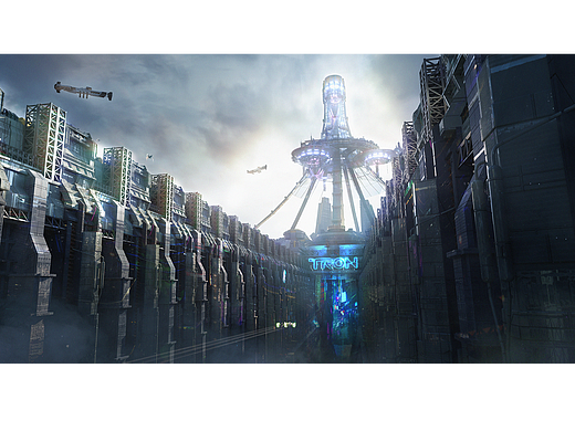 科幻场景，建筑设计