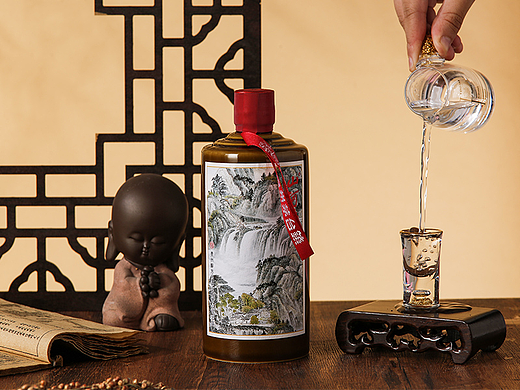 山河赞白酒静物拍摄