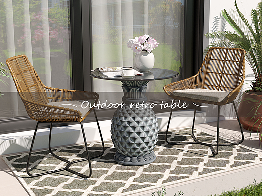 C4D复古小菠萝桌（个人主页-ZNjUyNTQ2Njg=） - 电商 - 站酷设计师包子小兔原创素材 - 站酷ZCOOL