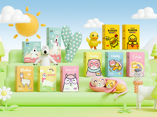 黄小贴卡通暖贴包装设计+B.DUCK联名+大卫贝肯联名（个人主页-ZNjI5OTczNzY=） - 包装 - 站酷设计师Congdes虫虫原创素材 - 站酷ZCOOL