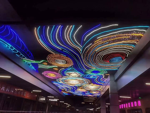 商场灯饰画工厂  铭星厂家专业墙体灯饰画墙面亮化景观