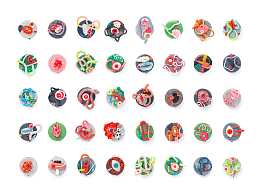 1cm2圓的敘事——一些軟陶胸針