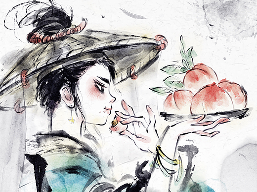 iPad水墨国风插画-人物系列作品选2022
