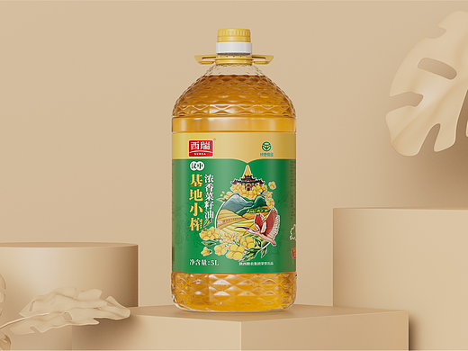 绿色基地小榨浓香菜籽油