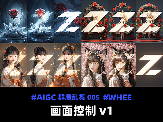 画面控制v1「群魔乱舞」005 - AIGC绘画教程 - WHEE
