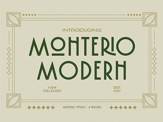 Monterio - Modern Art Deco Typeface