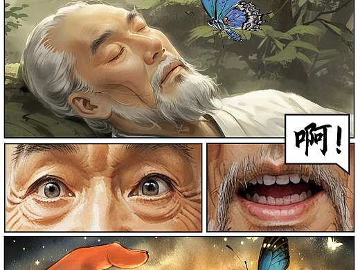 《庄周梦蝶》AI绘古韵，诗词入画来