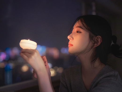 烛光夜色