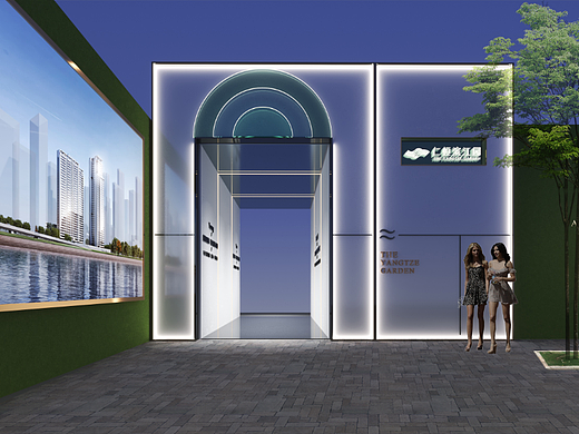 看房通道门头设计